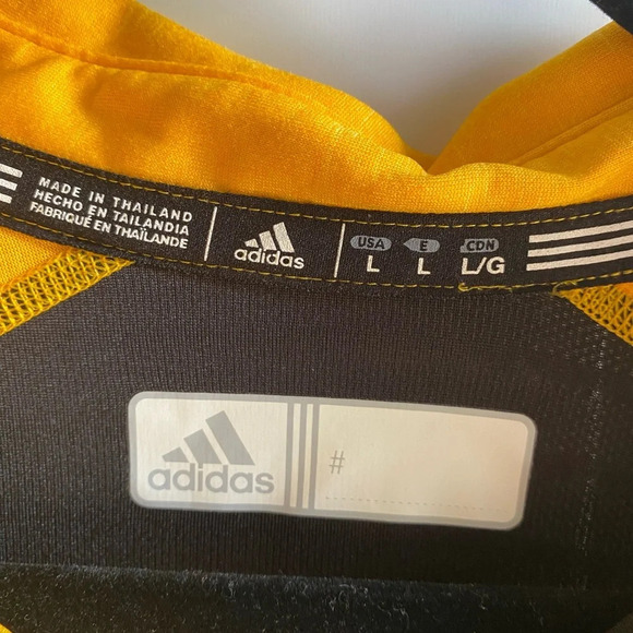 Adidas Kennesaw State University Polo Shirt Sz L Black/Yellow Climalite Owls - Picture 2 of 7